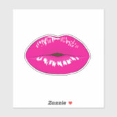 Sticker Jolies lèvres de fille, baiser (Feuille)