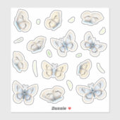 Sticker Jolies papillons Fenêtre transparente et miroir (Feuille)