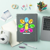 Sticker Jolis œufs de Pâques multicolores (Couverture iPad)
