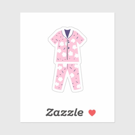 Sticker Jolis Pyjamas Roses (Feuille)