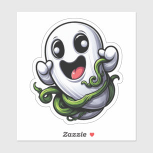 Sticker Jolly Ghost - Style de dessin animé