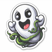 Sticker Jolly Ghost - Style de dessin animé (Devant)