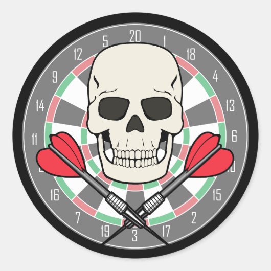 Sticker jolly roger Dartboard (Devant)