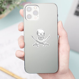Sticker Jolly roger de capitaine pirate
