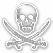 Sticker Jolly roger de capitaine pirate (Recto)