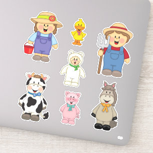 Sticker JollyKins Barnyard Buddies (Ensemble de 7)