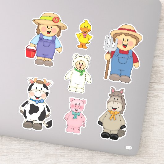 Sticker JollyKins Barnyard Buddies (Ensemble de 7) (Détail)