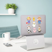 Sticker JollyKins Barnyard Buddies (Ensemble de 7) (Ordinateur portable sur le bureau)