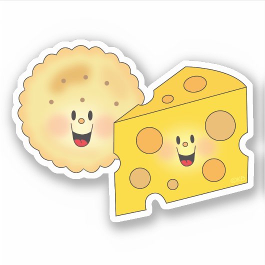 Sticker JollyKins Fromage Et Crackers (Devant)