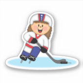 Sticker JollyKins Hockey Girl (Devant)