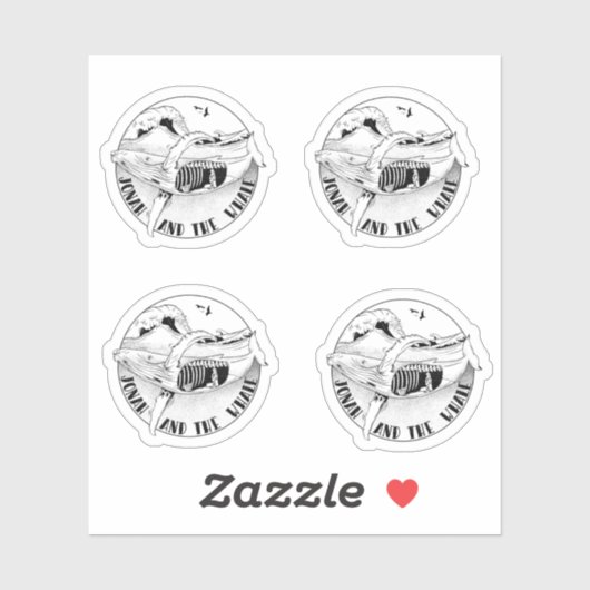 Sticker Jonah dans l'art de la bible (Feuille)