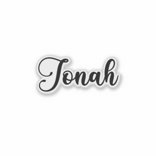 Sticker Jonah Nom - Calligraphie manuscrite (Devant)