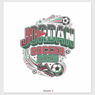 Sticker Jordan Football 2026 Football Gras Typographie de