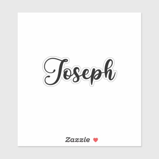 Sticker Joseph Name - Calligraphie manuscrite (Feuille)