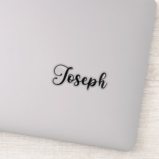 Sticker Joseph Name - Calligraphie manuscrite (Détail)