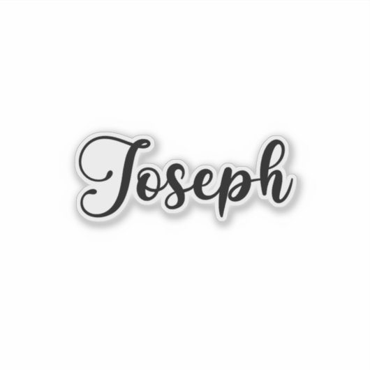 Sticker Joseph Name - Calligraphie manuscrite (Devant)