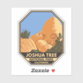 Sticker Joshua Tree National Park Skull Rock California (Feuille)