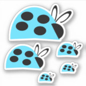 Sticker Jote coccinelle turquoise (Devant)