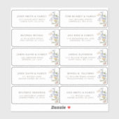 Sticker Joty Spring Fleur sauvage Meadow Nom de l'invité A (Feuille)