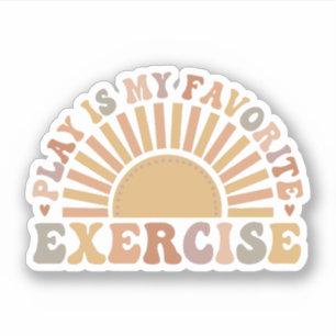 Sticker Jouer Est Mon Exercice Préféré, Physique Thérapie 