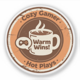 Sticker Joueur Cosy Gagne Chaud Boit Café