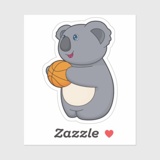 Sticker Joueur de basket-ball de Koala (Feuille)