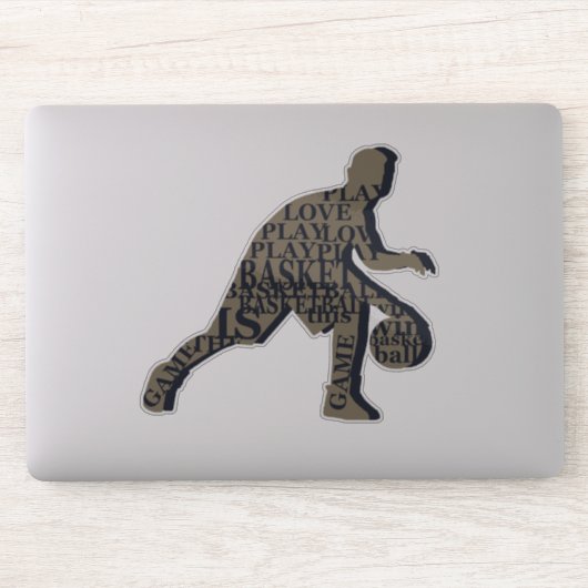 Sticker Joueur de basket-ball dribble (Ordinateur)