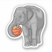 Sticker Joueur de basket-ball éléphant (Devant)