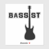 Sticker Joueur de basse basse Baid (Feuille)