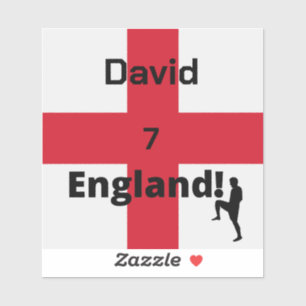 Sticker Joueur de football anglais personnalisable