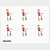 Sticker Joueur de football féminin (Feuille)