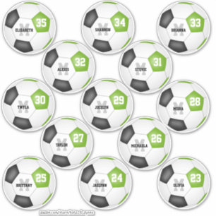 Sticker joueur de football noir de chaux