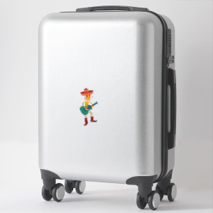 Sticker Joueur de guitare squelette festif