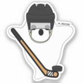 Sticker Joueur de hockey fantôme (Recto)