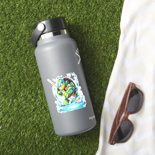 Sticker Joueur de hockey sur glace Tortue Bâton de hockey