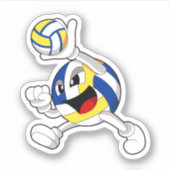 Sticker Joueur de volley-ball avec volley-ball (Devant)