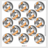 Sticker joueur de volley-ball noir girly jeu de 13 (Feuille)