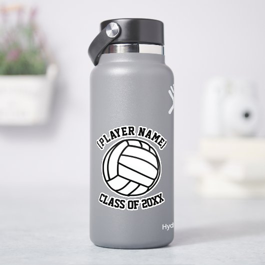 Sticker Joueur de volley-ball personnalisé (HydroFlask)