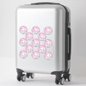 Sticker joueur de volley-ball rose girly noms ensemble de (Sur valise)