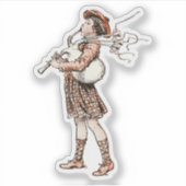 Sticker Joueur vintage écossais (Devant)