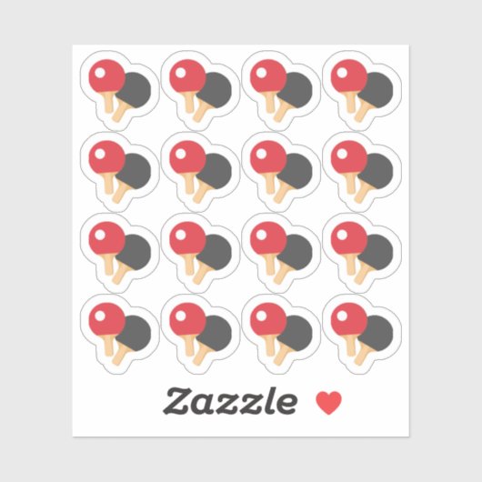 Sticker Joueurs de ping-pong Sports Jeu Rappel Planificate (Feuille)