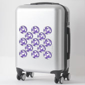 Sticker joueurs de volley-ball blanc violet girly noms per (Sur valise)