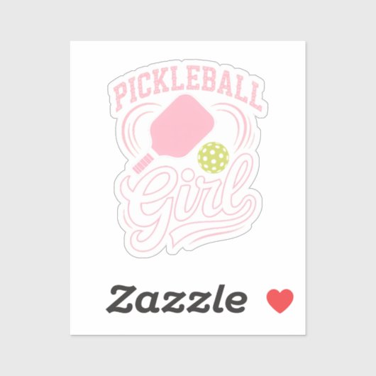 Sticker Joueuse de pickleball fille (Feuille)