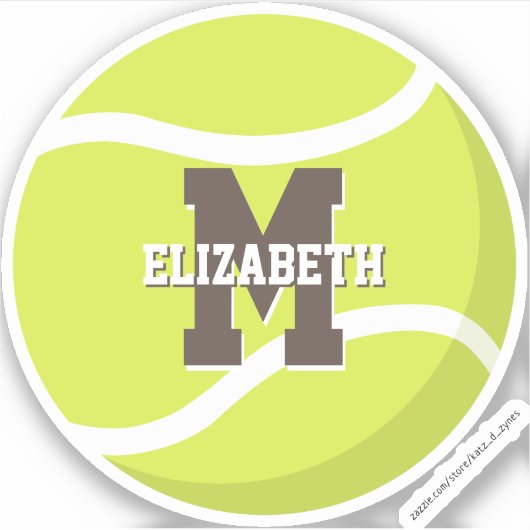 Sticker joueuse de tennis pour filles personnalisées (Devant)