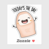 Sticker Jour d'aujourd'hui Le Jour Drôle Jeu d'orteils (Feuille)