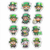 Sticker Jour de Cute Kawaii Leprechaun St. Patty (Devant)