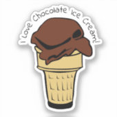 Sticker Jour de la crème glacée au chocolat (Recto)