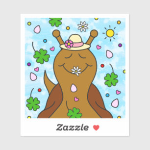 Sticker Jour de la Saint Patrick d'escargot mignon   Stick
