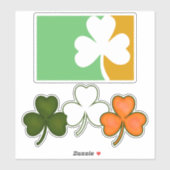 Sticker Jour de la Saint Patrick shamrock irlandais (Feuille)