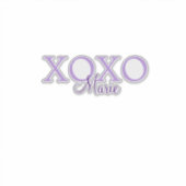 Sticker Jour de la Saint Valentin Xoxo ajouter nom pastel  (Devant)